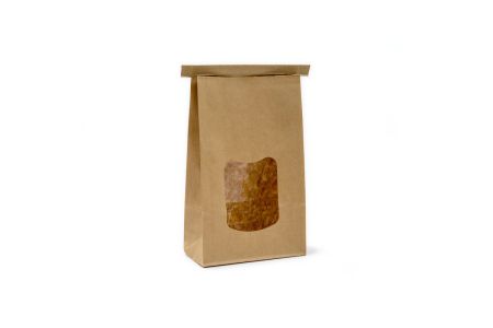 Large T/T Paper Bag with Window Kraft