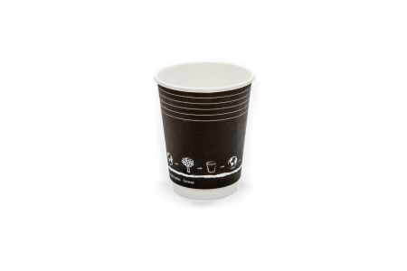 12oz Double Wall Paper Cup Generic Black