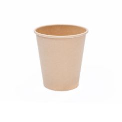 10oz Single Wall Bamboo Paper Cup Kraft