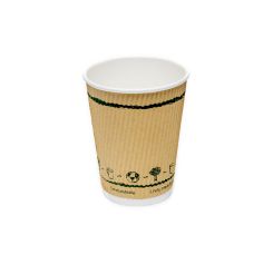 Compostable 12oz Kraft Ripple Cup