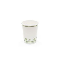6oz Compostable Single Wall Paper Cup Generic White