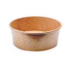 1300ml Round Paperboard Salad Bowl KRAFT