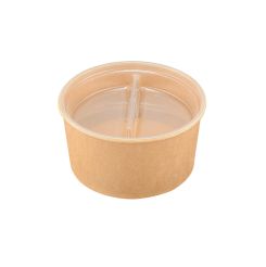 2 Compartment Insert for Round Paperboard Salad Bowl