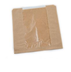 250x250mm Compostable Film Fronted Bags Kraft