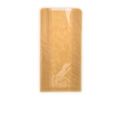 Small Compostable Bread Bags with Perforated Window KRAFT