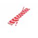 Compostable PAPER Straw 200x6mm White/Red