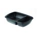 2 Compartment Small Microwaveable PP Tray 600/300ml Black 