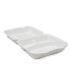 Compostable 3 compartments Hinged Bagasse Box 9x9 Inch