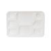 Compostable 8 compartment Bagasse Plate White