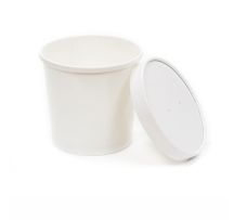 26-32oz Paperboard Vented Lid for Soup Container White