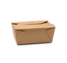 Compostable Paperboard Food Box Size #8 Kraft