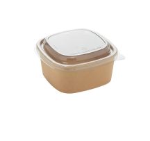 RPET Lids for 500 Square Paperboard Tray KRAFT