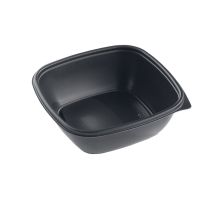 750ml Microwaveable PP Square Tray Black