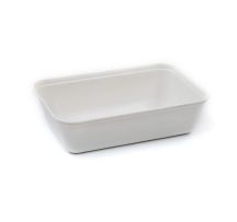 Compostable Bagasse Tray 500ml White 