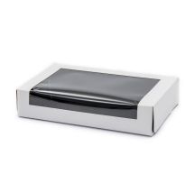 Sushi Box Paperboard with Window Medium. WHITE