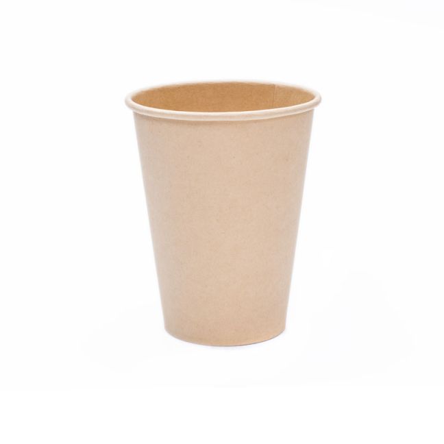 12oz Single Wall Bamboo Paper Cup Kraft