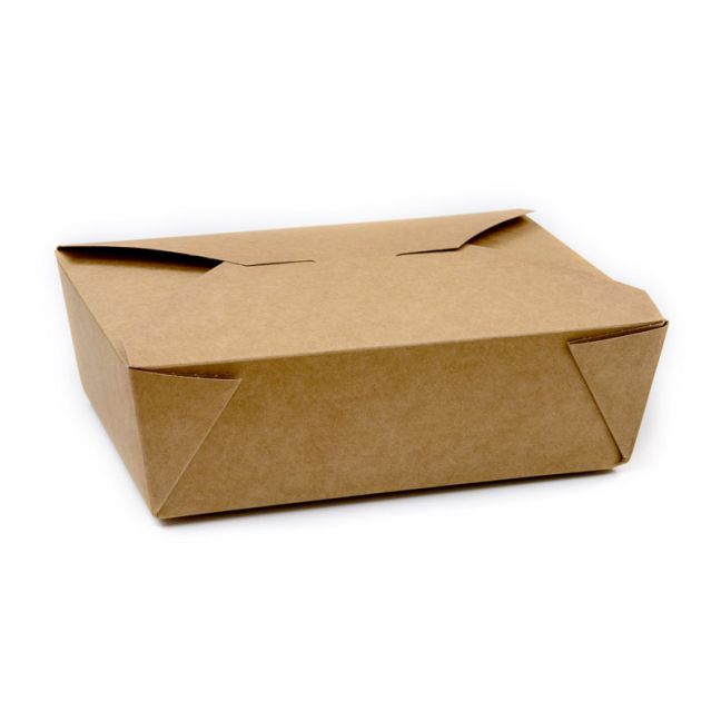 Compostable Paperboard Food Box Size #3 Kraft