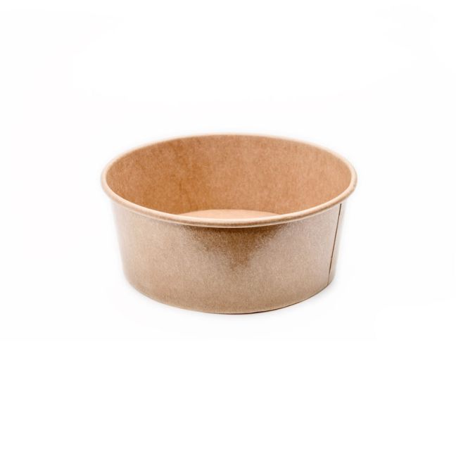 750ml Round Paperboard Salad Bowl KRAFT