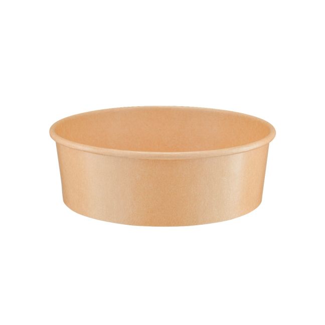 1100ml Round Paperboard Salad Bowl KRAFT