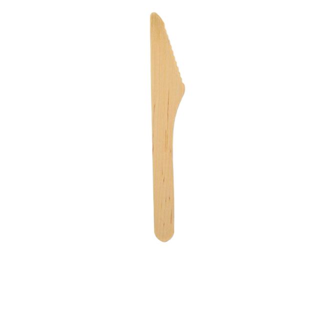 Biodegradable Wooden Knives 160mm Natural