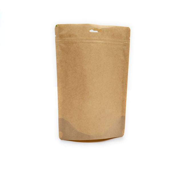 500g PE Lined Paper Stand Up Pouch with Zip Lock 