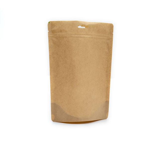 500g PE Lined Paper Stand Up Pouch with Zip Lock