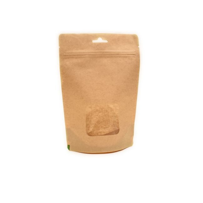 250g PE Lined Stand Up Pouch with Zip lock and Window