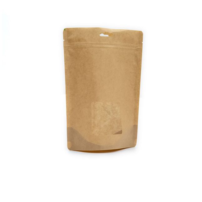 500g PE Lined Stand Up Pouch with Zip lock and Window