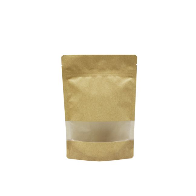 70g Fully Recyclable PE Pouch with Window Kraft